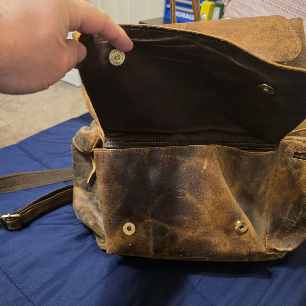 Vintage Leather Men's Bag 13"X14. 5"X 5"